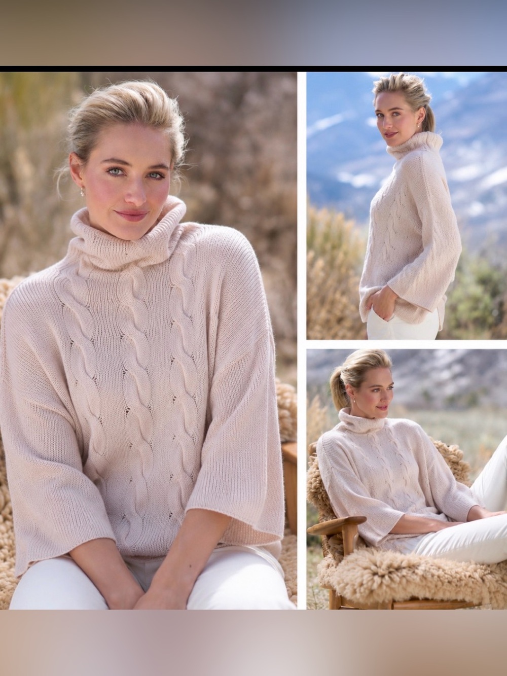 J. Jill Baby-Pink Cowl Neck Sweater